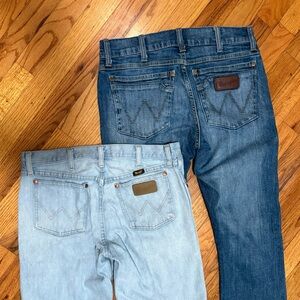 Lot Of 2 Men’s 30x32, Wrangler 1013MWZGH Cowboy Cut & Retro Slim Bootcut Jeans